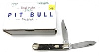 Pitbull trapper 2-blade stag folding knife,