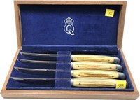 Queen Cutlery 4-steak knife set in winter bottom
