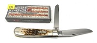 Case Trapper 54 2-blade folding knife, amber,