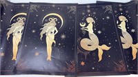 4e Zodiac Girl Print on Vinyl 16 1/2 x 12”