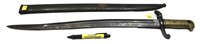 Sword/bayonet with scabbard, 28" overall length