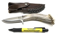 Caribou Creek Knives stag handle hunting knife