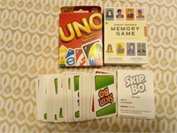 Skip Bo, Uno, Memory Card Games