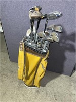 Misc right hand golf clubs and bag