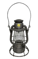 Dietz NY Central lantern with embossed glass globe