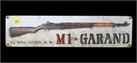 M1 Garand tin sign: 4" x 15 1/2"