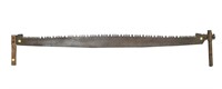 Vintage two man crosscut saw,  67 1/2" overall