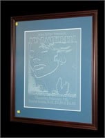 Joni Mitchell framed poster, framed and matted,