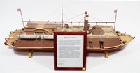 Ironclad U.S.S. Cairo, 1862 model ship with