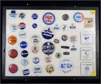 Collection of vintage political pinbacks and