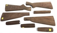 Lot, assorted wooden stocks and forearms