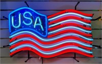 American USA Flag Neon Sign
