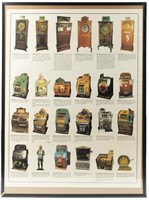 Vintage Slot Machine / Arcade Advertising Framed