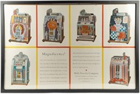 Vintage Mills Slot Machine Advertising Framed