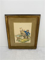 1930s Ethnic France “Touraine” Hand Colored Print