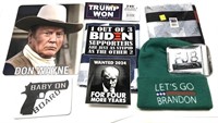 Lot: assorted Trump / "FJB" Novelty items,