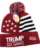 Trump Save America 2024 Fleece Lined Knit Hat
