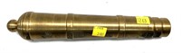 Brass turned cannon barrel, approx. 9 1/2" L