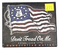 Don't Tread on Me" vegan leather wallet, new in