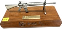 Colt M16A2  Model on wooden base, 8"x4" base