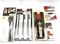 Lot, assorted gun cleaning accessories includes