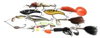 Lot, assorted large lures including Creek Chub
