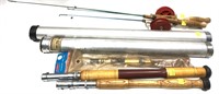 Lot, 2 rod handles, LM Dickson telescopic pack