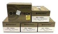 x5-Boxes of .454 Casull 260-grain Magtech SJSP