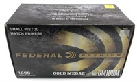 Case of 1,000 small pistol match primers -Federal