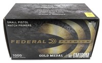 Case of 1,000 small pistol match primers -Federal