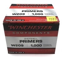 Case of 1,000 (W209) Winchester shotshell primers,