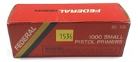 Case of 1,000 small pistol No. 100 Federal primers