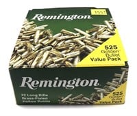 525 Rds. box of .22 LR. HP Remington golden