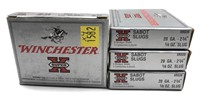 x4-Boxes of 20 Ga. 2.75" Winchester sabot slugs-x4