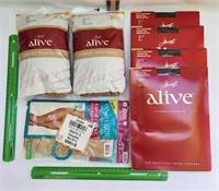 Hanes Alive support pantyhose sizes E&F