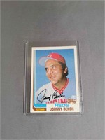 Johnny Bench Card Topps 1982 EIR