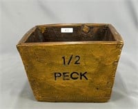 Wooden "1/2" PECK" container