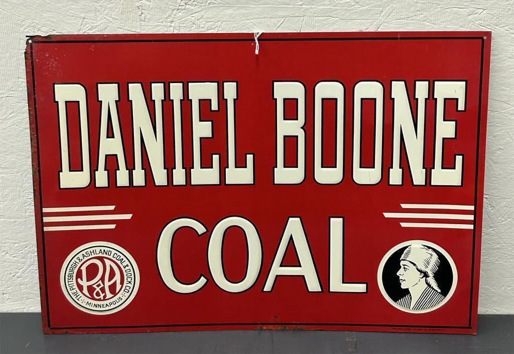 Daniel Boone Coal advertising tin sign