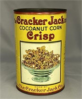 Cracker Jack Cocoanut Corn Crisp 1 lb tin can