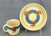 Roseville Juvenile Rabbit mug & baby's plate
