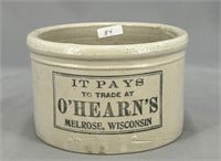 RW 2 lb butter crock w/ "O'Hearn's Melrose,