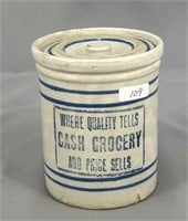 RW 1 lb pantry jar w/lid w/ "Where Quality Tells