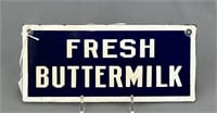 Fresh Buttermilk enamel sign