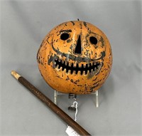 Halloween early tin parade lantern on stick