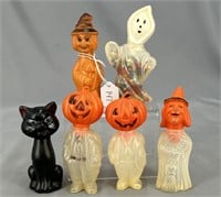 Halloween lot of 6 plastic candy containers