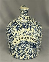 RW blue sponge 1/2 gal jug w/ "L. STROMBERG"