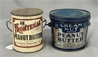 Pair of peanut butter tins, Cream Nut Brand &