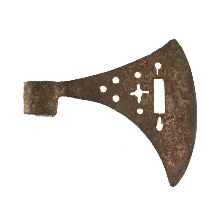 Eastern European Pierced Iron Battle Axe Head