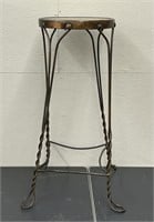 Wire & wooden seat 30" ice cream stool