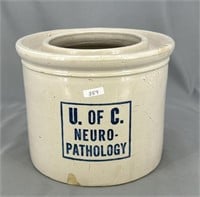 Stoneware U. of C. Neuro-Pathology jar